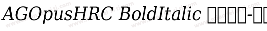 AGOpusHRC BoldItalic 语言英文字体转换